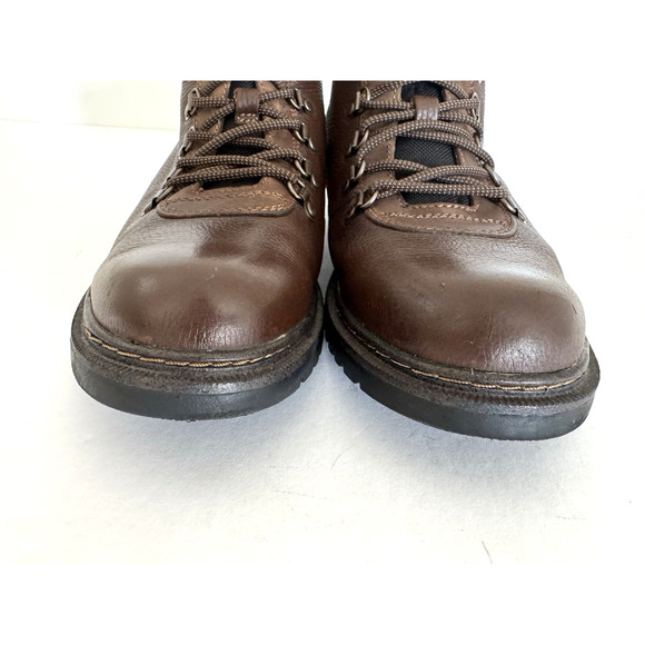 Johnston Murphy Lace-Up Ankle Boots Men's 9M Brown Pebbled Leather Lugged Sole - Picture 4 of 15